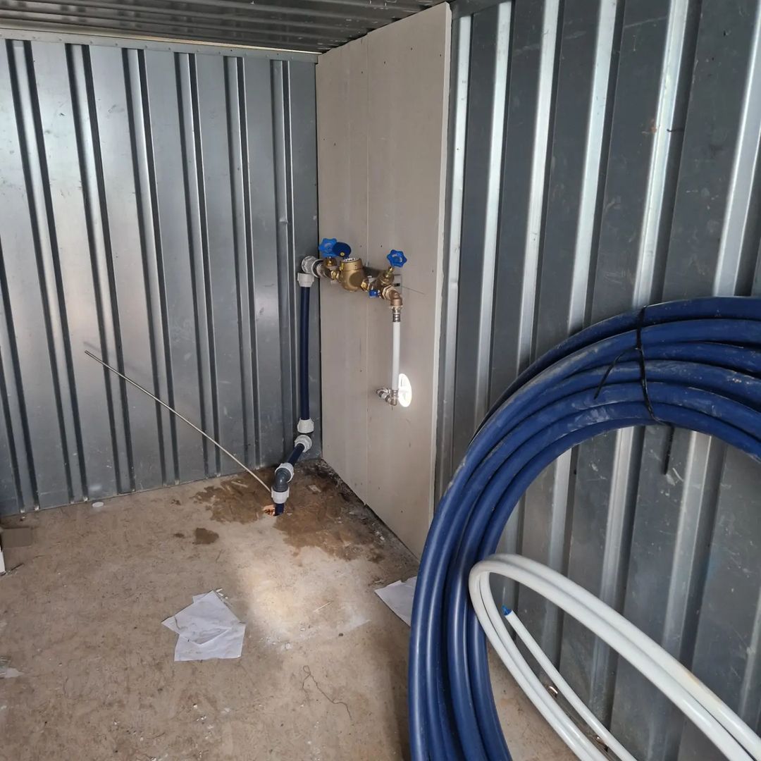 Sanitärinstallation im Containerpark Schwabach