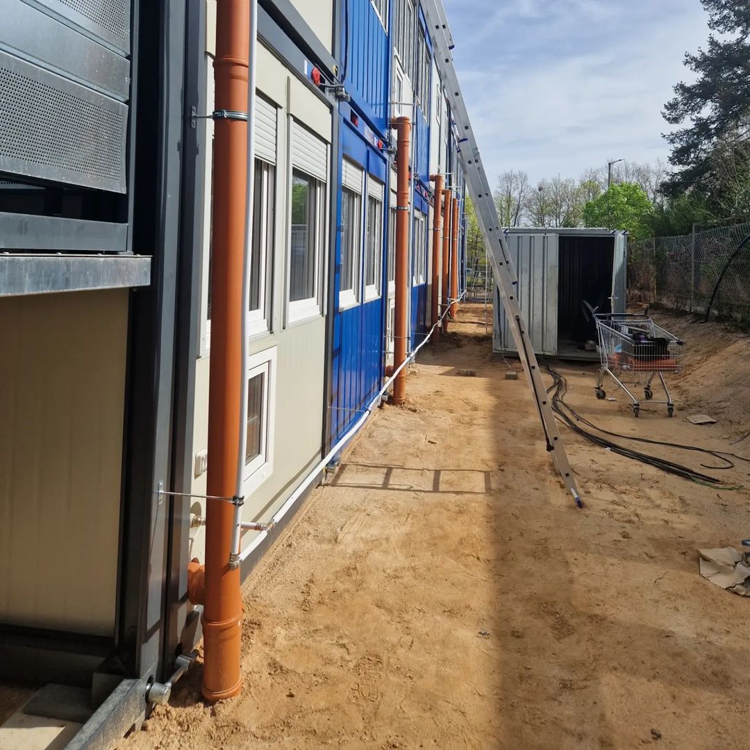 Sanitärinstallation im Containerpark Schwabach