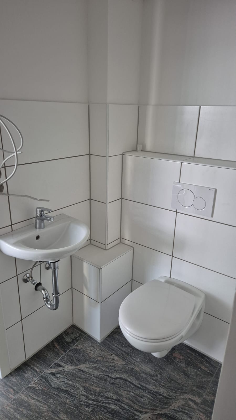 Sanitärinsel in der Übergangsunterkunft Erlangen